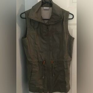 Olive Sleeveless Vest for Women
